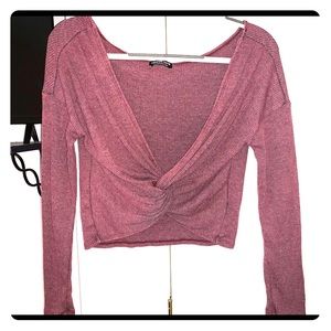 Fashion Nova Long Sleeve Crop Top